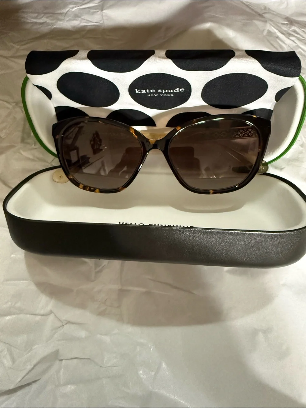 NEW kate spade Brown Tortoise Oversized Sunglasses